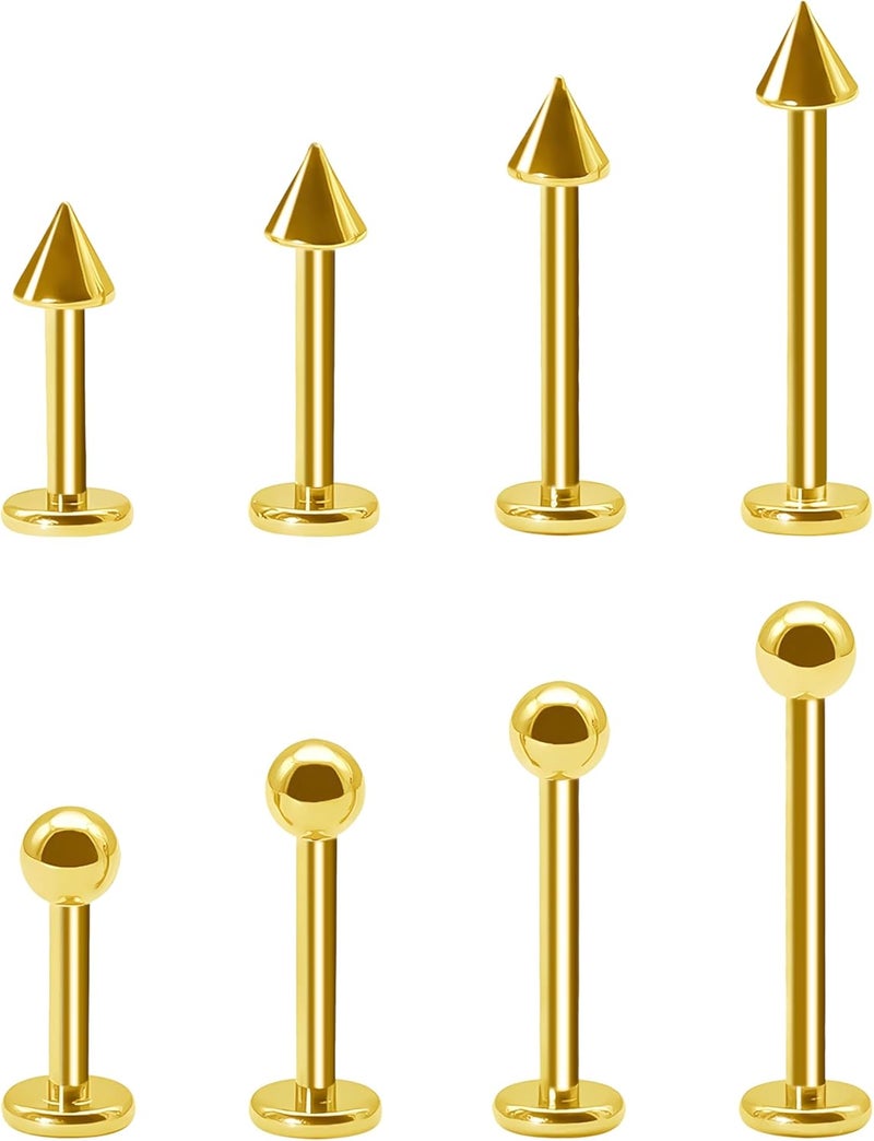 BLISI G23 Solid Titanium Eyebrow Piercing Jewelry, Gokd Black Rose Gold Silver Pink Rainbow Eyebrow Rings 16G Curved Barbell,Tiny Vertical Labret Lip Jewelry Rook Piercing Jewelry for Women and Men - Image 1